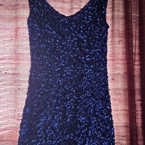 Windsor Midnight Blue Sequin Mini Dress